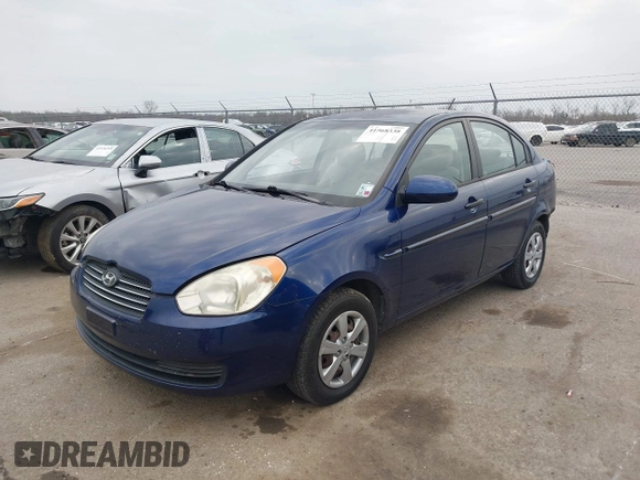2009 Hyundai Accent Auto GLS with VIN KMHCN46C29U298298, listed as a IAAI auction lot 41568338 with 97,130 mi miles. Bid and sale history available at carsss.com. Image 2.