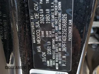 2025 Kia K4 LXS with VIN 3KPFT4DE2SE068826, listed as a Copart auction lot 50848015 with 4,605 mi miles and Clean Title. Bid and sale history available at carsss.com. Image 13.