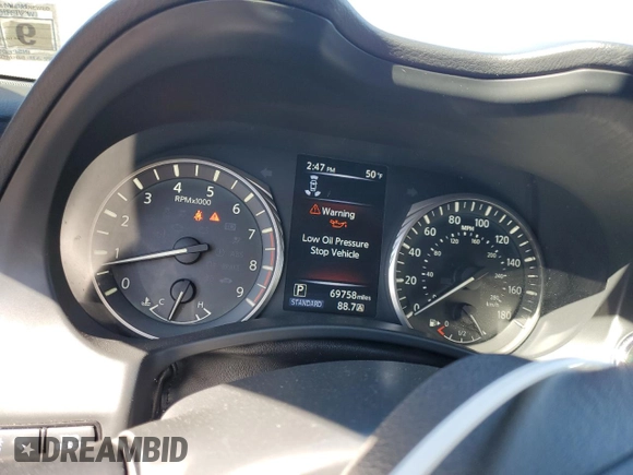 2020 Infiniti Q50 Pure with VIN JN1EV7AR8LM254097, listed as a Copart auction lot 50017965 with 69,758 mi miles and Salvage title. Bid and sale history available at DreamBid. Image 9.