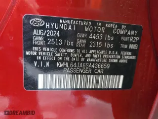 2025 Hyundai Sonata SEL with VIN KMHL64JA6SA436659, listed as a Copart auction lot 51930405 with 11,649 mi miles and Salvage Title. Bid and sale history available at carsss.com. Image 13.
