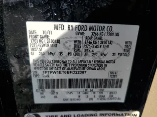 2011 Ford F-150 XLT with VIN 1FTFW1ET6BFD22367, listed as a Copart auction lot 51468775 with 200,051 mi miles and Salvage Title. Bid and sale history available at carsss.com. Image 12.