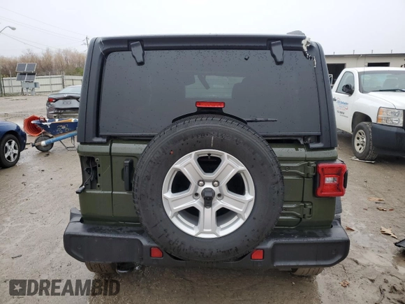2023 Jeep Wrangler Sport Altitude with VIN 1C4HJXDN2PW569826, listed as a Copart auction lot 81825314 with 16,497 mi miles and Salvage Title. Bid and sale history available at DreamBid. Image 6.
