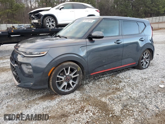 2021 Kia Soul Turbo with VIN KNDJ53AF2M7742178, listed as a Copart auction lot 85120514 with 38,759 mi miles and Salvage Title. Bid and sale history available at DreamBid. Image 1.
