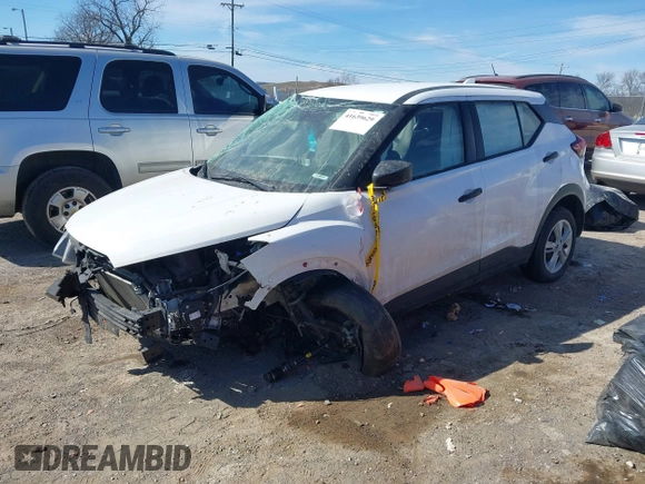 2022 Nissan Kicks S with VIN 3N1CP5BV0NL485865, listed as a IAAI auction lot 41639629 with 55,070 mi miles. Bid and sale history available at carsss.com. Image 2.