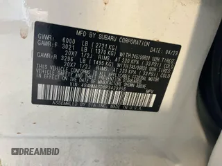 2023 Subaru Ascent Limited с VIN 4S4WMASD8P3439956, выставлен на аукционе IAAI как лот 42792607 с пробегом 86 955 миль миль и . История ставок и продаж доступна на DreamBid. Изображение 35.
