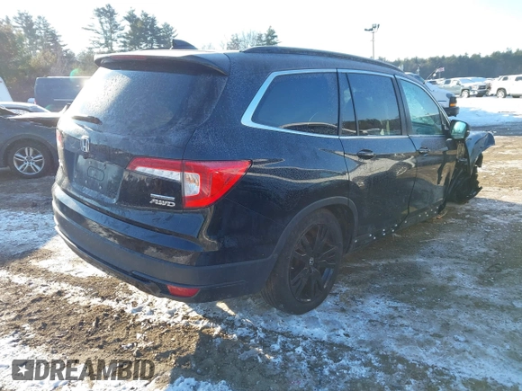 2022 Honda Pilot Special Edition with VIN 5FNYF6H20NB015763, listed as a IAAI auction lot 41392801 with 45,495 mi miles. Bid and sale history available at carsss.com. Image 4.