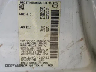 2014 Nissan Altima S with VIN 1N4AL3AP0EC420782, listed as a Copart auction lot 46880385 with 224,793 mi miles and Salvage Title. Bid and sale history available at DreamBid. Image 14.