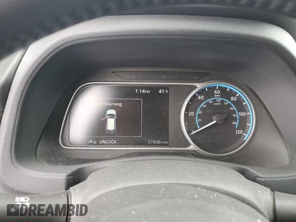 2018 Nissan LEAF SL with VIN 1N4AZ1CP6JC306313, listed as a Copart auction lot 48674234 with 37,808 mi miles and Salvage Title. Bid and sale history available at DreamBid. Image 9.