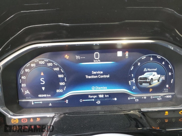 2022 Chevrolet Silverado 1500 LT Trail Boss with VIN 3GCUDFED4NG525165, listed as a Copart auction lot 77381464 with 49,349 mi miles and Salvage Title. Bid and sale history available at DreamBid. Image 9.