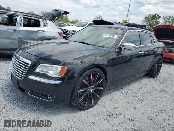 2013 Chrysler 300 with VIN 2C3CCAET4DH595213, listed as a Copart auction lot 54089125 with 165,228 mi miles and Clean Title. Bid and sale history available at carsss.com. Image 1.