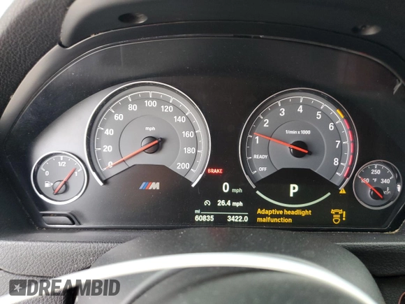 2016 BMW M3 with VIN WBS8M9C55G5D31412, listed as a Copart auction lot 47805125 with 60,835 mi miles and Clean title. Bid and sale history available at DreamBid. Image 9.
