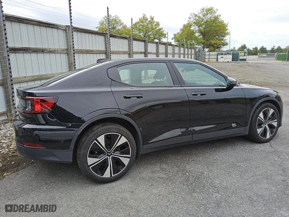 2023 Polestar 2 with VIN YSMEG3KAXPL154091, listed as a Copart auction lot 72589964 with 24,230 mi miles and Salvage Title. Bid and sale history available at carsss.com. Image 3.