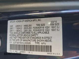 2017 Acura RDX Technology with VIN 5J8TB4H50HL000526, listed as a Copart auction lot 54510625 with 105,929 mi miles and Salvage Title. Bid and sale history available at DreamBid. Image 14.