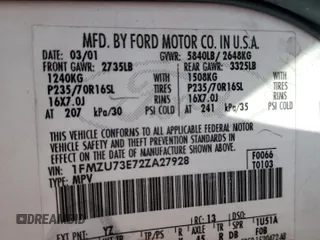 2002 Ford Explorer XLT z VIN 1FMZU73E72ZA27928, wystawiony jako Copart lot #56654885 z przebiegiem 228 383 mil mil oraz Szkoda całkowita • Salvage title. Historia ofert i sprzedaży dostępna na DreamBid. Obrazek 13.