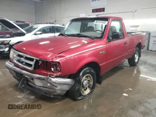 1995 Ford Ranger Splash with VIN 1FTCR10AXSPA71444, listed as a Copart auction lot 89157435 with 166,151 mi miles and Salvage Title. Bid and sale history available at carsss.com. Image 1.