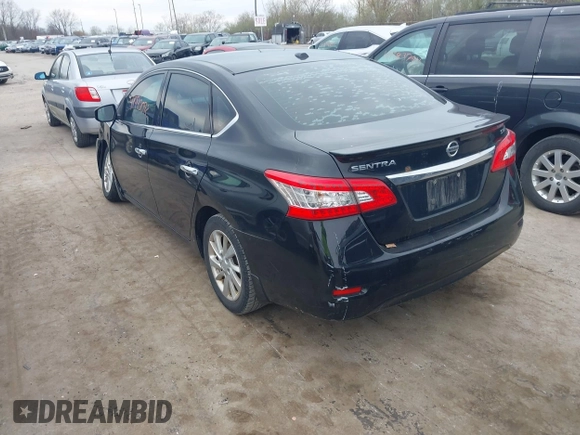 2015 Nissan Sentra S with VIN 3N1AB7AP5FY334268, listed as a IAAI auction lot 41990092 with 168,606 mi miles. Bid and sale history available at carsss.com. Image 3.