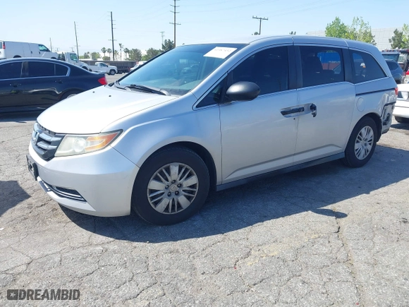 2014 Honda Odyssey LX with VIN 5FNRL5H24EB008838, listed as a IAAI auction lot 41987432 with 276,432 mi miles. Bid and sale history available at carsss.com. Image 22.