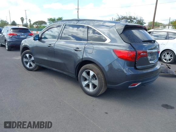 2016 Acura MDX with VIN 5FRYD3H25GB009186, listed as a IAAI auction lot 41720733 with 122,941 mi miles. Bid and sale history available at carsss.com. Image 3.