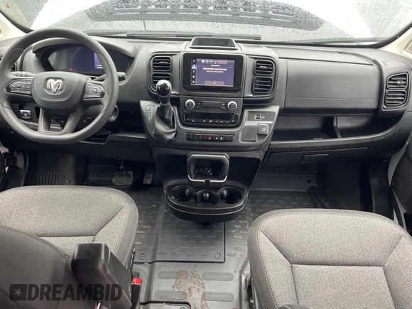 2023 Ram ProMaster Cargo with VIN 3C6LRVVG7PE572634, listed as a Copart auction lot 50415055 with 17,990 mi miles and Clean Title. Bid and sale history available at DreamBid. Image 9.