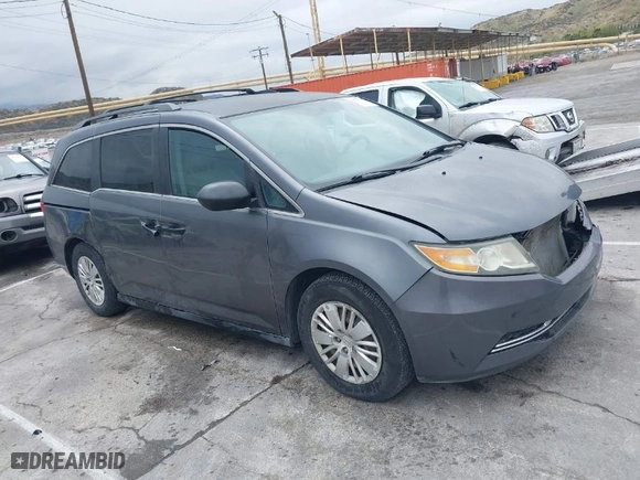 2014 Honda Odyssey LX with VIN 5FNRL5H28EB101376, listed as a IAAI auction lot 41772529 with 122,504 mi miles. Bid and sale history available at carsss.com. Image 1.