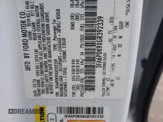 2016 Ford Fusion Titanium with VIN 3FA6P0K9XGR392339, listed as a Copart auction lot 82372914 with 130,953 mi miles and Salvage Title. Bid and sale history available at carsss.com. Image 12.