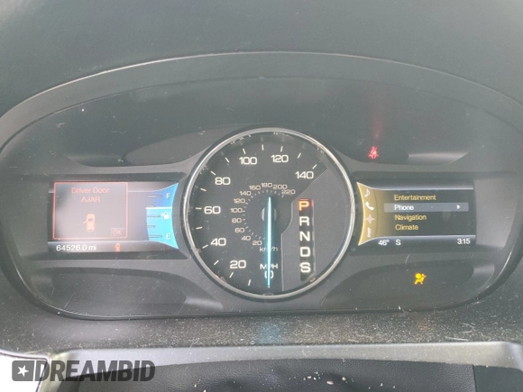 2013 Ford Edge SEL with VIN 2FMDK4JC6DBE27078, listed as a Copart auction lot 46593035 with 64,526 mi miles and Salvage Title. Bid and sale history available at carsss.com. Image 9.