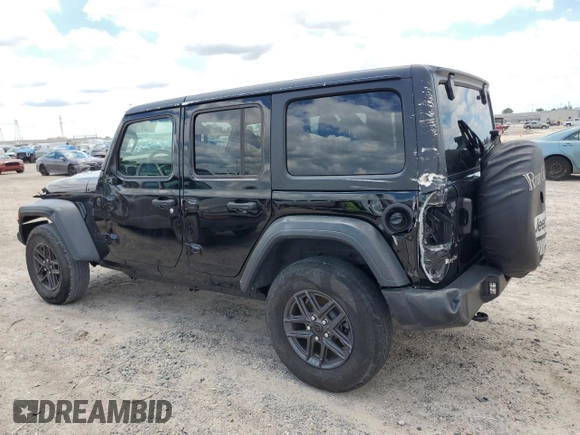 2024 Jeep Wrangler Sport S with VIN 1C4PJXDNXRW349946, listed as a Copart auction lot 56701185 with 6,310 mi miles and Salvage Title. Bid and sale history available at DreamBid. Image 2.