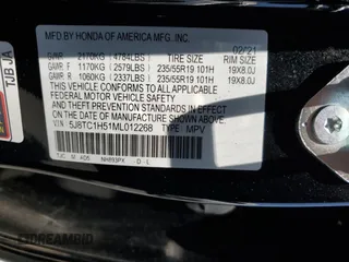 2021 Acura RDX Technology with VIN 5J8TC1H51ML012268, listed as a Copart auction lot 64498025 with 59,345 mi miles and Salvage title. Bid and sale history available at DreamBid. Image 13.