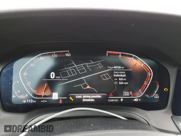 2019 BMW 3 Series 330i xDrive with VIN 3MW5R7J52K8A26569, listed as a Copart auction lot 46864745 with 46,729 mi miles and Salvage Title. Bid and sale history available at DreamBid. Image 9.
