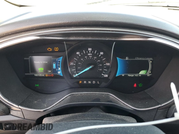 2017 Ford Fusion Hybrid SE with VIN 3FA6P0LU8HR355455, listed as a Copart auction lot 60469935 with 183,105 mi miles and Salvage title. Bid and sale history available at DreamBid. Image 9.