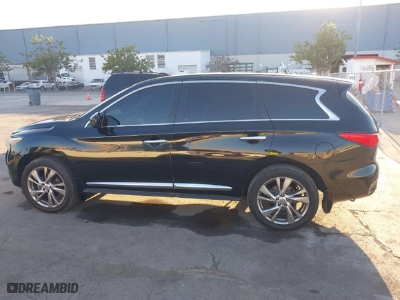 2013 Infiniti JX35 with VIN 5N1AL0MN5DC320075, listed as a IAAI auction lot 41439718 with 129798 miles. Bid and sale history available at carsss.com. Image 13.
