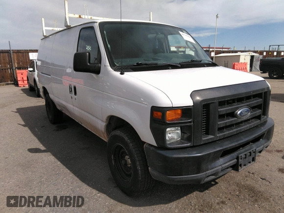 2010 Ford Econoline Cargo Commercial with VIN 1FTNE2EW0ADA98103, listed as a IAAI auction lot 41735290 with 143,717 mi miles and . Bid and sale history available at DreamBid. Image 1.