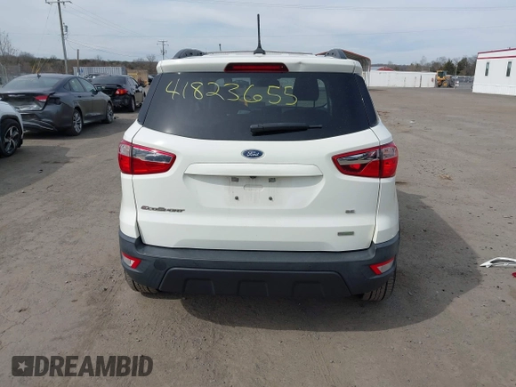 2020 Ford EcoSport SE with VIN MAJ3S2GE8LC316601, listed as a IAAI auction lot 41823655 with 32,574 mi miles and . Bid and sale history available at DreamBid. Image 17.