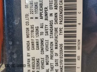 2014 Acura RLX Advance Pkg with VIN JH4KC1F91EC006406, listed as a Copart auction lot 45450345 with 187,089 mi miles and Salvage Title. Bid and sale history available at carsss.com. Image 12.