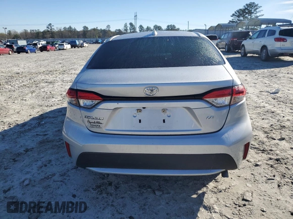 2021 Toyota Corolla LE with VIN 5YFEPMAE1MP263757, listed as a Copart auction lot 49912245 with 92,013 mi miles and Salvage Title. Bid and sale history available at carsss.com. Image 6.