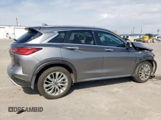 2023 Infiniti QX50 Luxe with VIN 3PCAJ5BA3PF105275, listed as a Copart auction lot 50584265 with 26,399 mi miles and Salvage title. Bid and sale history available at DreamBid. Image 3.