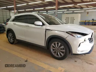 2020 Infiniti QX50 Luxe with VIN 3PCAJ5M38LF101201, listed as a Copart auction lot 53521305 with 74,448 mi miles and Salvage title. Bid and sale history available at DreamBid. Image 4.