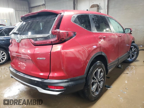 2020 Honda CR-V EX with VIN 5J6RW2H52LL004775, listed as a Copart auction lot 46254765 with 0 mi miles and Salvage Title. Bid and sale history available at carsss.com. Image 3.