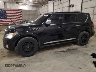 2011 Infiniti QX56 8-passenger z VIN JN8AZ2NC4B9301141, wystawiony jako Copart lot #51834285 z przebiegiem 179 258 mil mil oraz Szkoda całkowita • Salvage title. Historia ofert i sprzedaży dostępna na DreamBid. Obrazek 1.