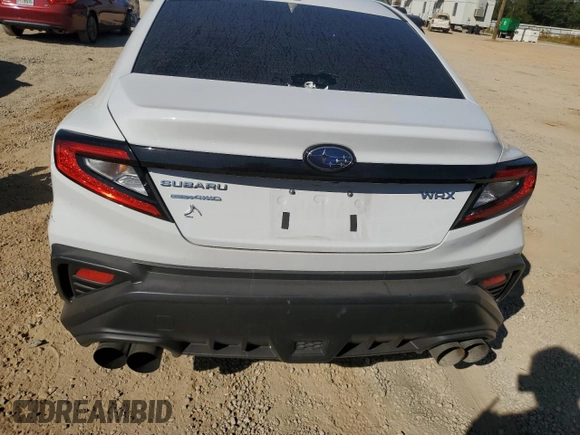 2023 Subaru WRX with VIN JF1VBAA66P9809569, listed as a Copart auction lot 76860074 with 19,786 mi miles and Salvage title. Bid and sale history available at DreamBid. Image 6.