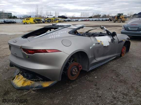 2021 Jaguar F-TYPE R with VIN SAJD51FE3MCK70387, listed as a Copart auction lot 81931314 with 0 mi miles and Non Repairable. Bid and sale history available at carsss.com. Image 3.