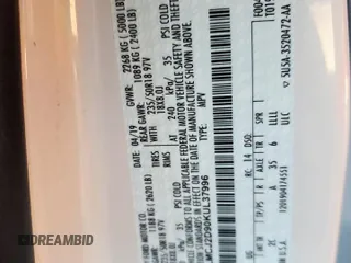 2019 Lincoln MKC Select with VIN 5LMCJ2D90KUL37996, listed as a Copart auction lot 48400885 with 57,264 mi miles and Salvage title. Bid and sale history available at DreamBid. Image 13.