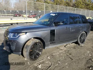 2019 Land Rover Range Rover with VIN SALGS2RE7KA561868, listed as a Copart auction lot 42425395 with 0 mi miles and Salvage Title. Bid and sale history available at carsss.com. Image 1.