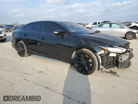 2020 Nissan Maxima SR with VIN 1N4AA6EVXLC366646, listed as a Copart auction lot 44740745 with 104,100 mi miles and Salvage Title. Bid and sale history available at DreamBid. Image 4.