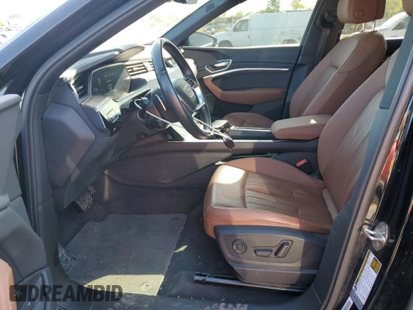2019 Audi e-tron Premium Plus with VIN WA1LABGE5KB013142, listed as a Copart auction lot 52452085 with 91,042 mi miles and Salvage title. Bid and sale history available at DreamBid. Image 7.