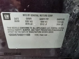 2009 Cadillac CTS RWD with VIN 1G6DV57V490111006, listed as a Copart auction lot 66313174 with 148,467 mi miles and Salvage Title. Bid and sale history available at DreamBid. Image 12.