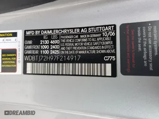 2007 Mercedes-Benz CLK-Class 5.5L with VIN WDBTJ72H97F214917, listed as a Copart auction lot 73154374 with 110,017 mi miles and Salvage Title. Bid and sale history available at carsss.com. Image 12.