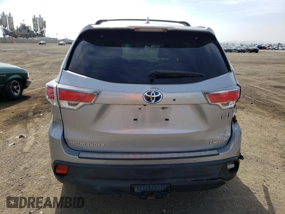 2015 Toyota Highlander Hybrid Limited with VIN 5TDDCRFH2FS013302, listed as a Copart auction lot 72235153 with 187,721 mi miles. Bid and sale history available at carsss.com. Image 6.