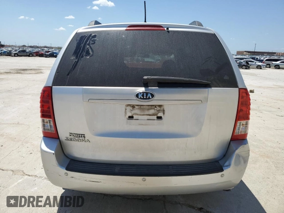 2012 Kia Sedona LX with VIN KNDMG4C74C6485709, listed as a Copart auction lot 67355154 with 196,052 mi miles and Salvage Title. Bid and sale history available at carsss.com. Image 6.