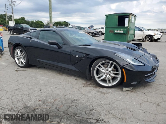 2018 Chevrolet Corvette 1LT with VIN 1G1YB2D79J5101065, listed as a Copart auction lot 62185325 with 58,657 mi miles and Salvage title. Bid and sale history available at DreamBid. Image 4.